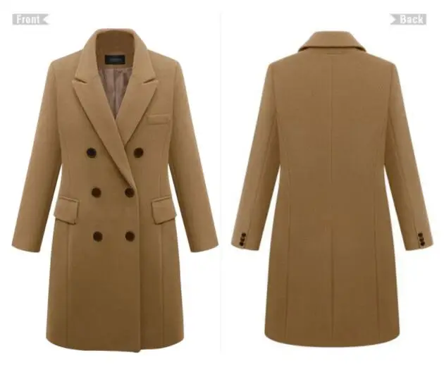 Woolen Trench Coat Khaki