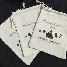 Пользовательские зверь и принцесса на день рождения мешки для конфет подарок на свадьбу муслиновые мешки Bachelorette Hangover набор для выживания