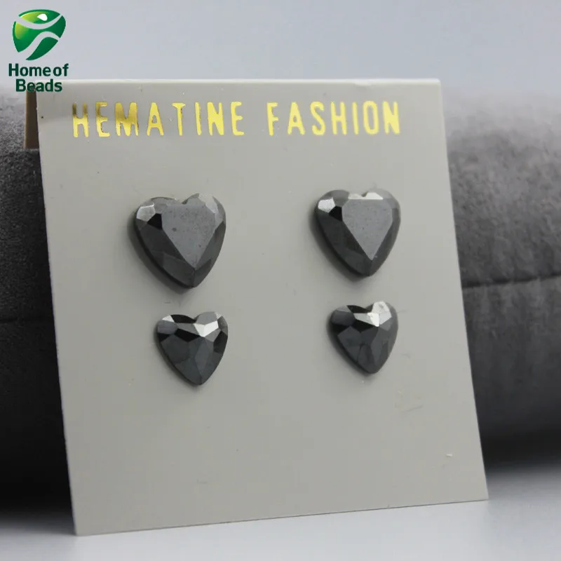 2020 New Cute Love Heart Shape Strong Magnetic Hematite Stud Earrgings Beneficial to Health Lose Weight (1 pair/lot)HE1002 2