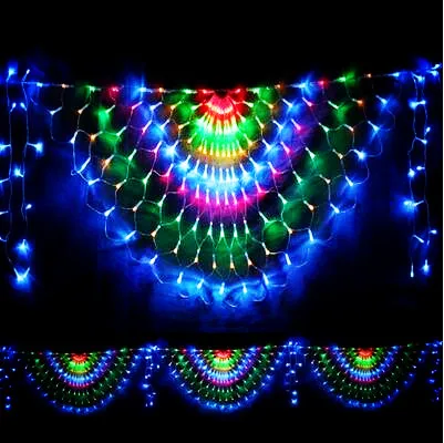  3x0.5m LED Christmas Lights Outdoor Garlands Decoration Peahen LED Net String Fairy Cristmas Lights - 32757037124