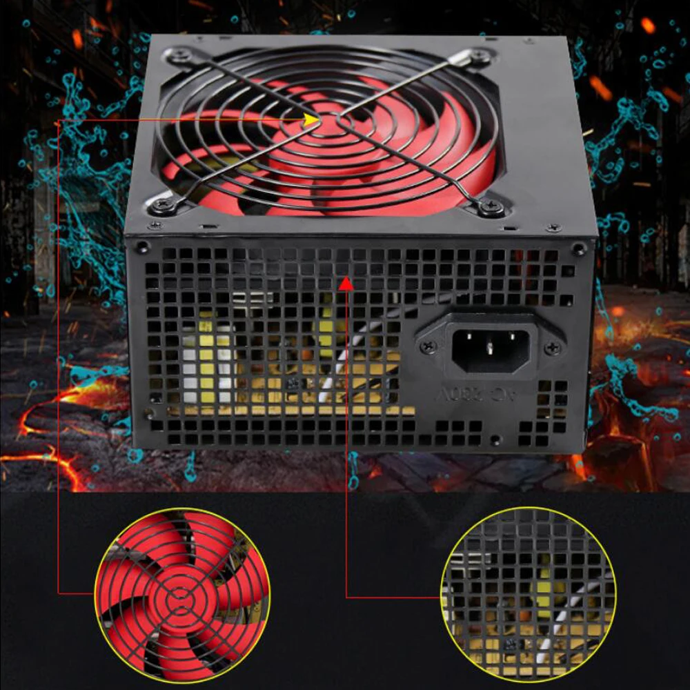 Блок питания 300 Вт 120 мм вентилятор 20pin + 4pin PCI SATA ATX 12 В компьютерный блок для