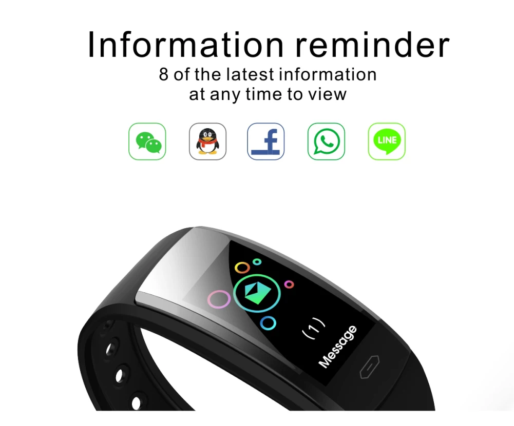 QS90 Plus Blood Pressure Smart Bracelet Heart Rate Monitor Blood Oxygen Monitor IP67 Fitness Tracker for Andriod IOS VS QS80