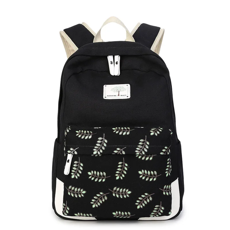 Printing Backpack Canvas Feminine Teenage Fashion Backpacks for Teen Girls Children's Back To School Bags Teenagers | Багаж и сумки