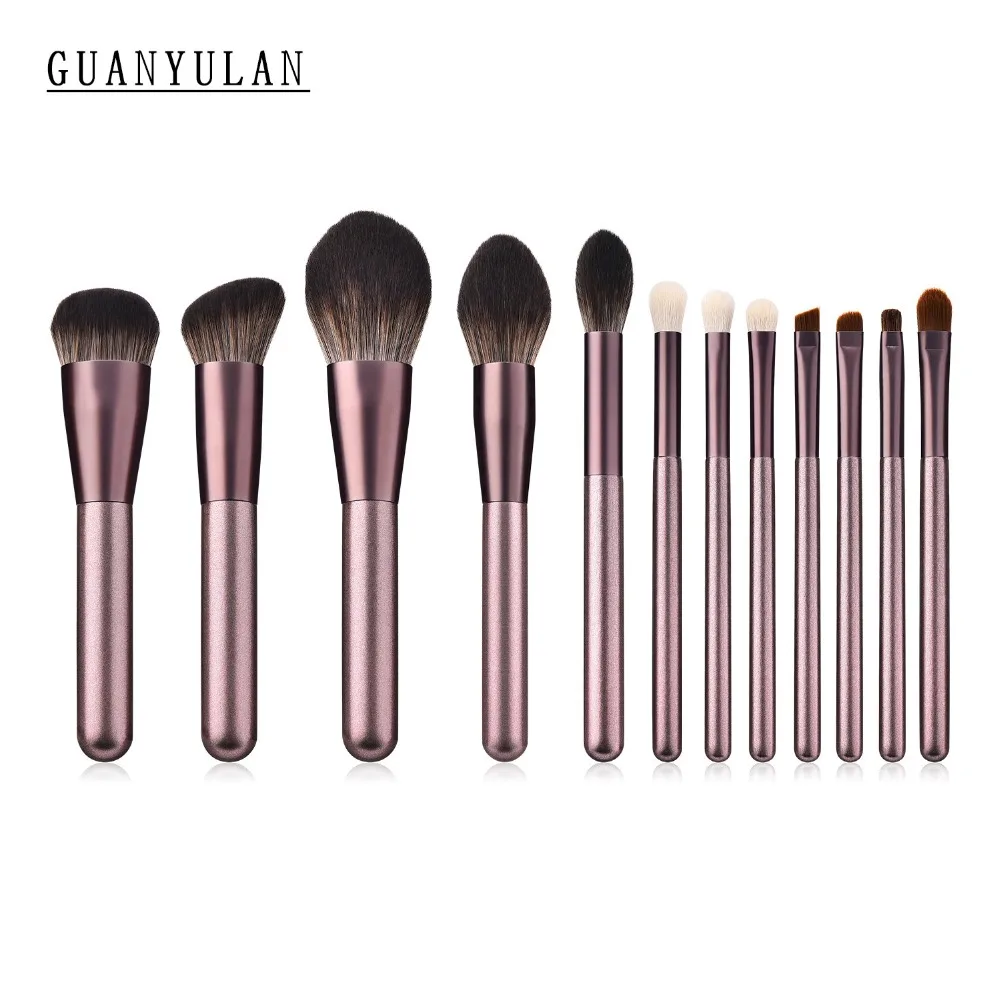 

GUANYULAN Makeup Brushes 12PCS Professional Brushes Grape Brush Set High Quality Nylon Hair Brush Foundation powder Tools Kit