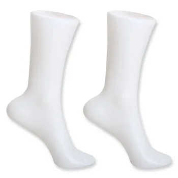

2PCS Female Foot Sock Mannequin Display Mold Foot Mold Shoes Socks Feet Model Plastic Mannequin Foot Display For Socks
