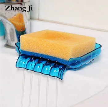 ZhangJi Big Promotion Soap Shelf Sponge Storage Plastic Kitchen Sink Soap Holder Bathroom Waterfall Box 11 Shower Dish Container