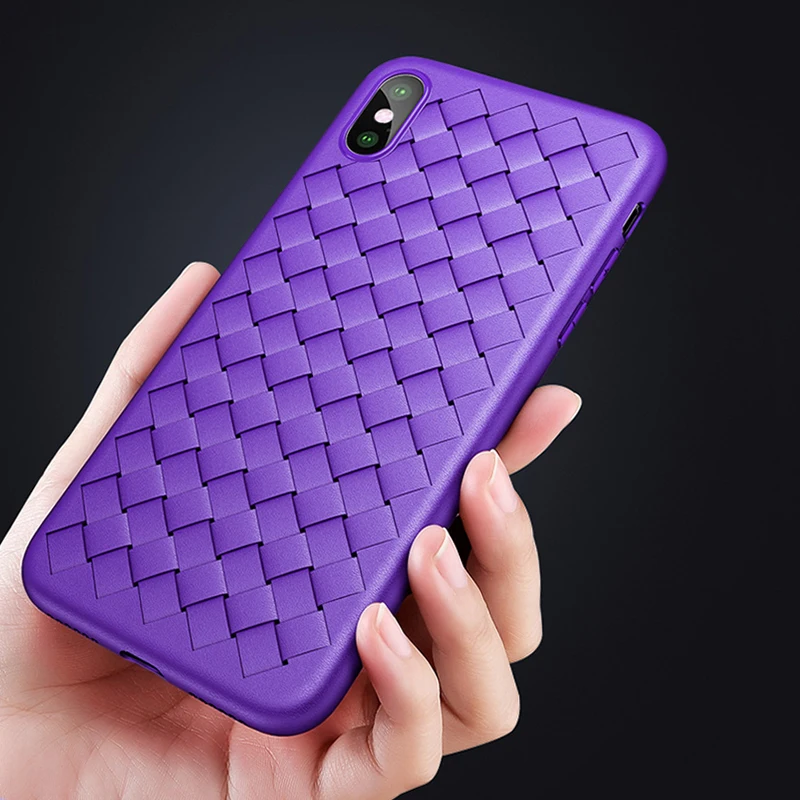 Ultrasottile-Griglia-Tessitura-Unica-Cassa-Del-Telefono-Per-il-iphone-6-6-S-8-7-Plus