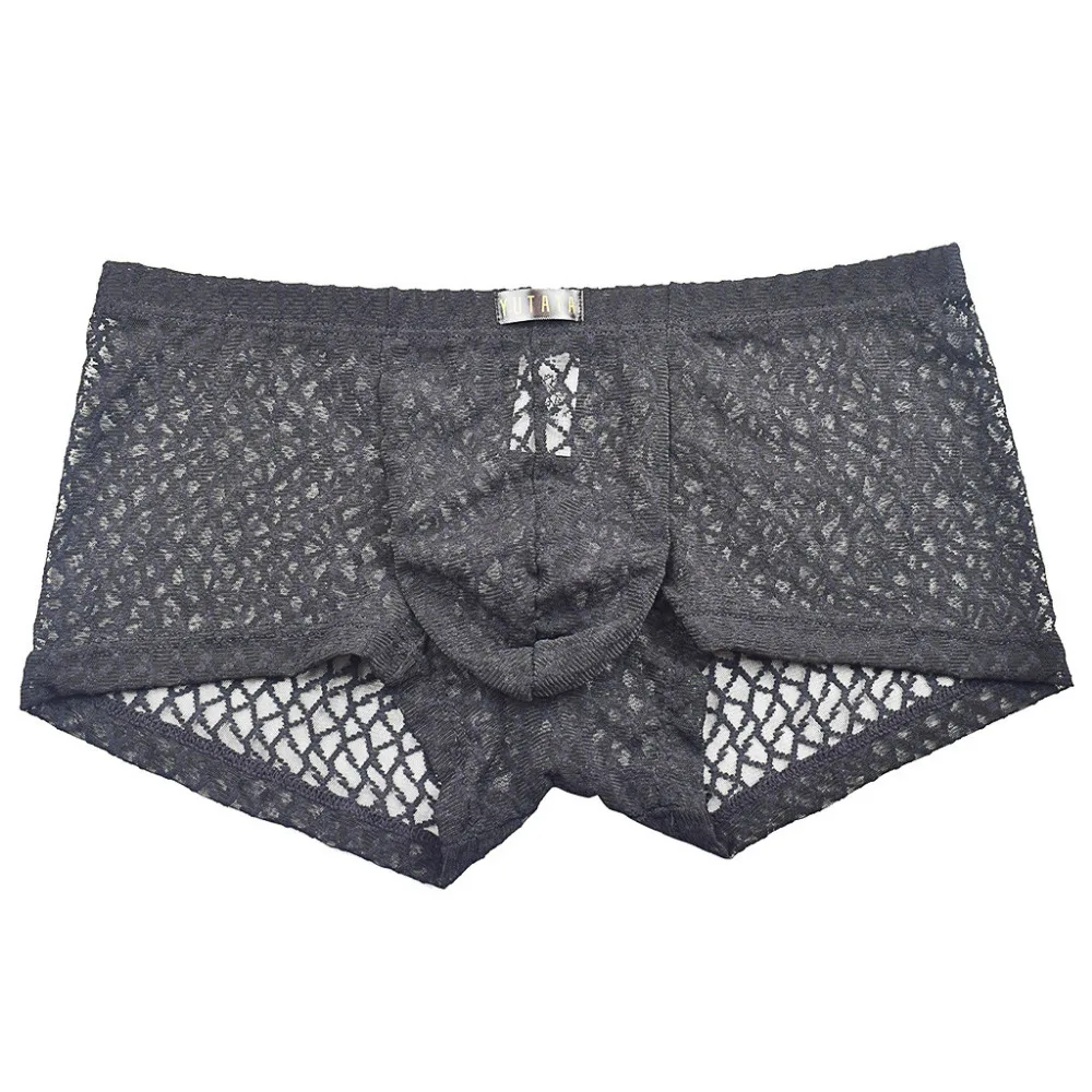 2019 Men's trousers stretch pants transparent lace swimming trunks shorts breathable swimming pants for men underwear boxer 40J9 (7)