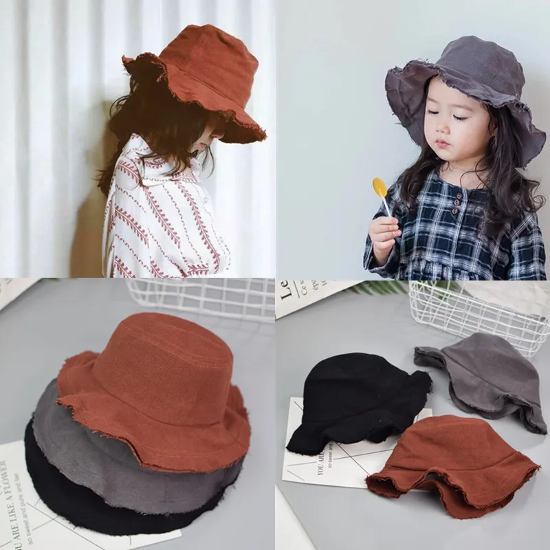 linen baby sun hat
