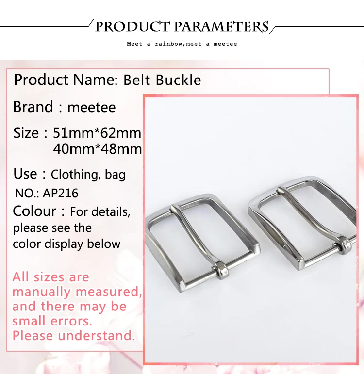 Meetee 40 мм прочная Пряжка из нержавеющей стали матовый ремень пряжка для мужчин ковбойская Пряжка джинсовые аксессуары DIY кожевенное ремесло подходит 38 мм