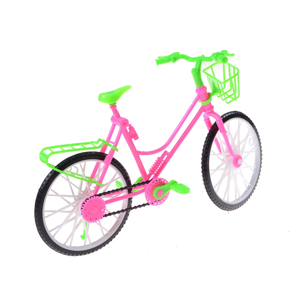 1Pc Doll Detachable Plastic Bike Toy With Basket Great Bicycle Gift Toy