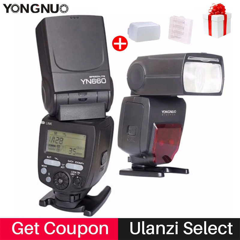 

YONGNUO YN660 YN 660 Flash Speedlite GN66 2.4G Wireless Radio Master Slave Transceiver Integrated for Canon Nikon Olympus