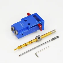 Mini Kreg Jig Pocket Hole Jig Kit System For Wood Working & Joinery with 3/8 inch 9.5mm Step Drill Bit & Accessories KF868