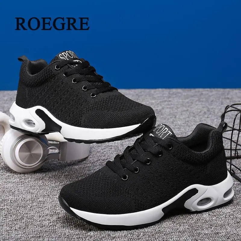 ROEGRE للجنسين أحذية رياضية أحذية الرجال عارضة Shoerainers Zapatillas Hombre Coups الذكور Krasovki يطير نسج رياضية Tle كبير حجم 35- 45