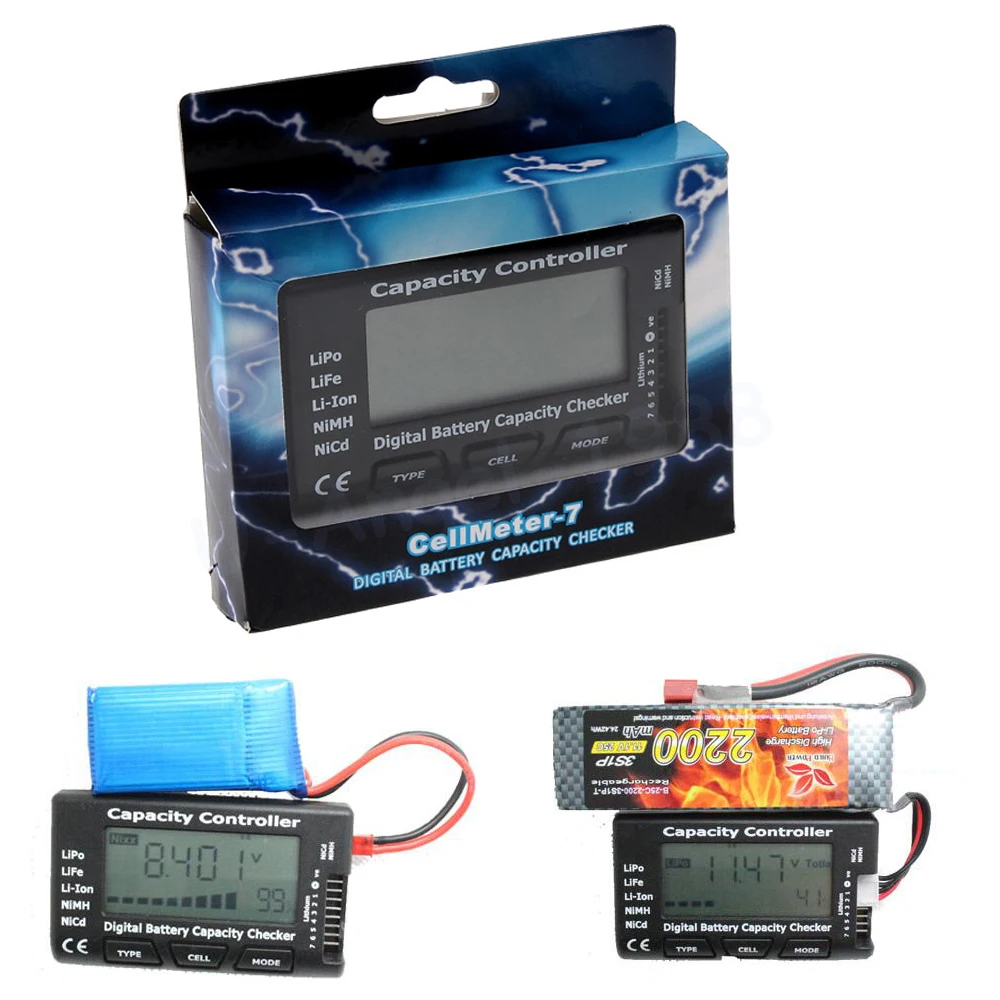 

Hot Sale Digital Battery Capacity Checker RC CellMeter 7 For LiPo LiFe Li-ion NiMH Nicd Wholesale