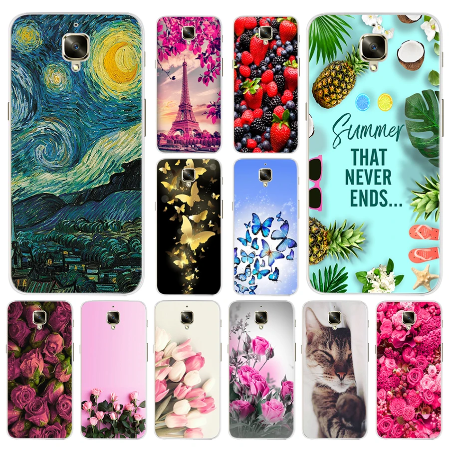 

Soft Phone Case For Oneplus 5t 3 3t 6 Silicone Case Cover Animal Printing Cover For Oneplus 5 3t 3 6 Protector Bumper Housing
