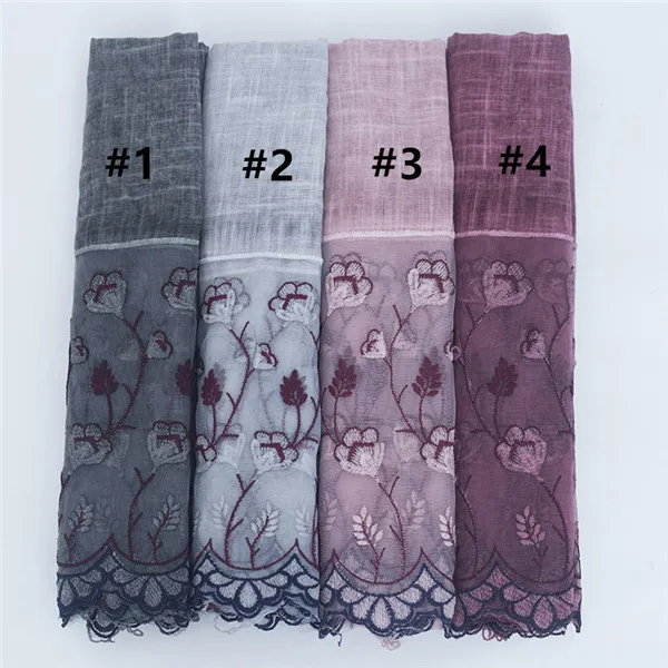 Новая весенняя плотная вышивать кружевная Цветочная Лоскутная шарф из вискозного шелка Для женщин мода негабаритных головные платки и палантины пашмины фу