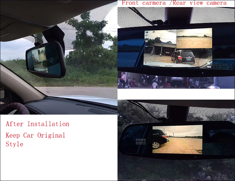 Видеорегистратор BigBigRoad для citroen C4L C5 переднее зеркало камера заднего вида