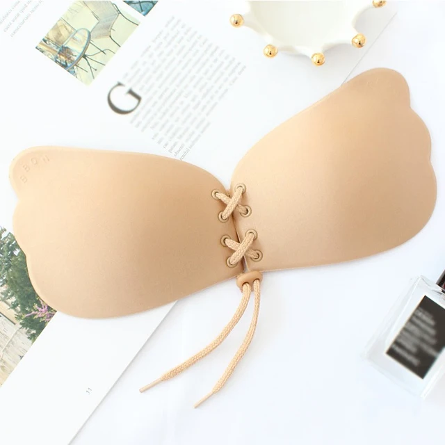 Deruilady seamless wireless adhesive stick bra strapless push up bras women sexy backless lingerie invisible silicone bralette
