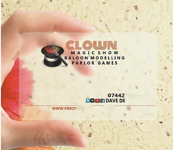 200pcs/one design printing card pvc personalized transparent card 85.5*54mm plastic business cards