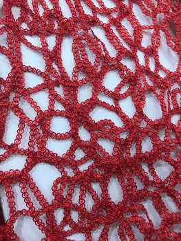 

Hot sale L-7228 lace fabric french net mesh lace fabric with embroidery