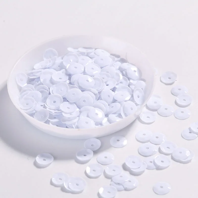10g/Lot Multi Size 4mm/5mm/6mm/8mm Sequin PVC Round Cup Sequins Paillettes Sewing Wedding Crafts, Women Garments Accessories