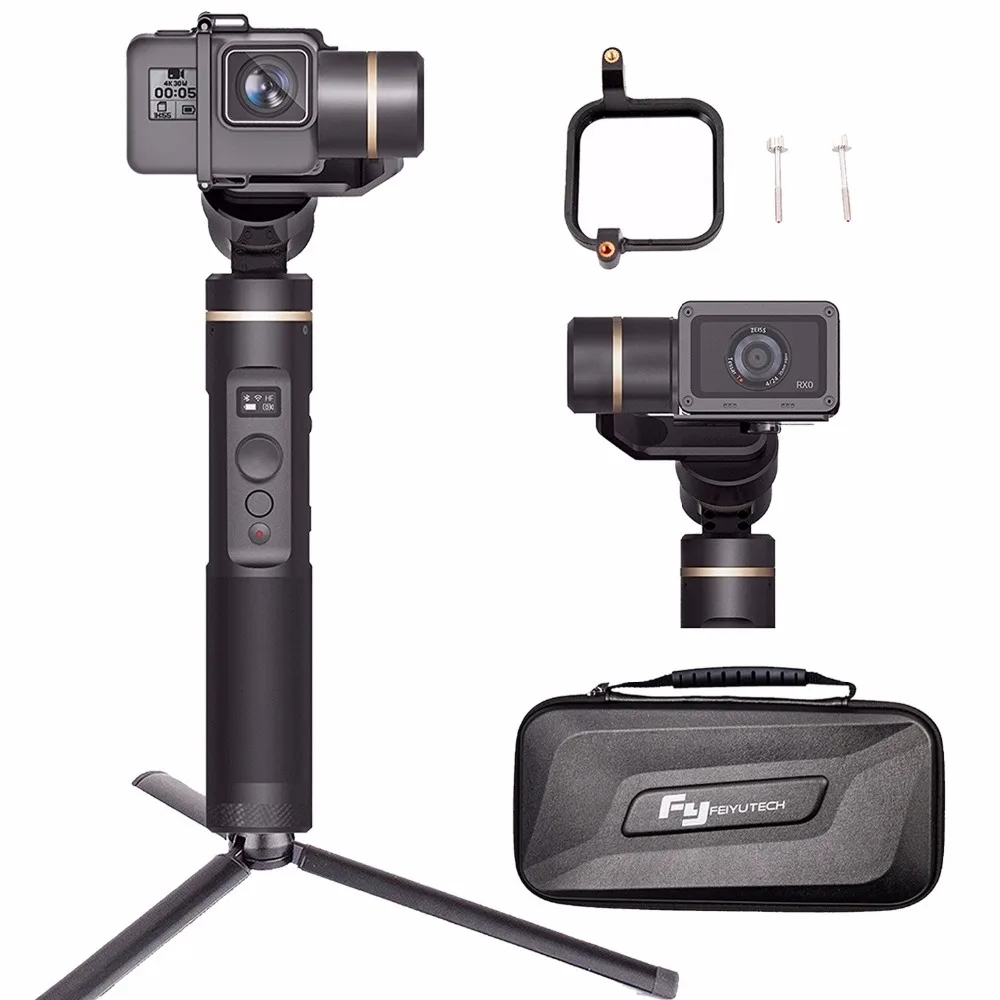 

FeiyuTech Feiyu G6 Gimbal Wifi + Blue Tooth OLED Screen Elevation Angle for Gopro Hero 7 6 5 4Session, Sony RX0, Yi Cam 4K