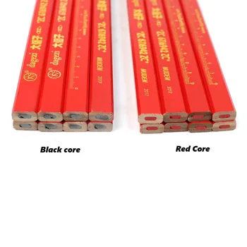 

24/48/72PCS Carpenters Pencils Red Black lead core Standard Pencils For DIY Builders Woodworking Draw and Mark lines 176x13.7mm