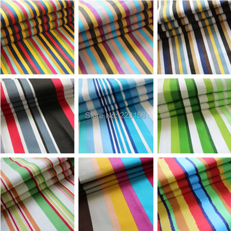 Для 500*150 см(в ширину), разноцветная полосатая утолщенная холщовая ткань с принтом, ткань для стола для дивана и занавесок и т. Д
