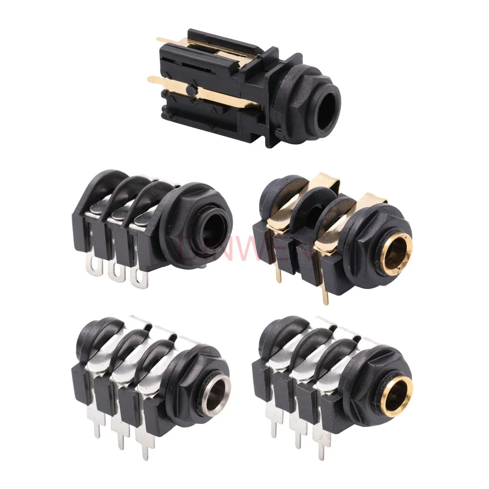 

2PCS HEADPHONE JACK SOCKET 1/4" 6.35mm Stereo Mono Phone Earphone Jack Connector for Guitar AMP Speaker Amplifier KTV DIY HiFi