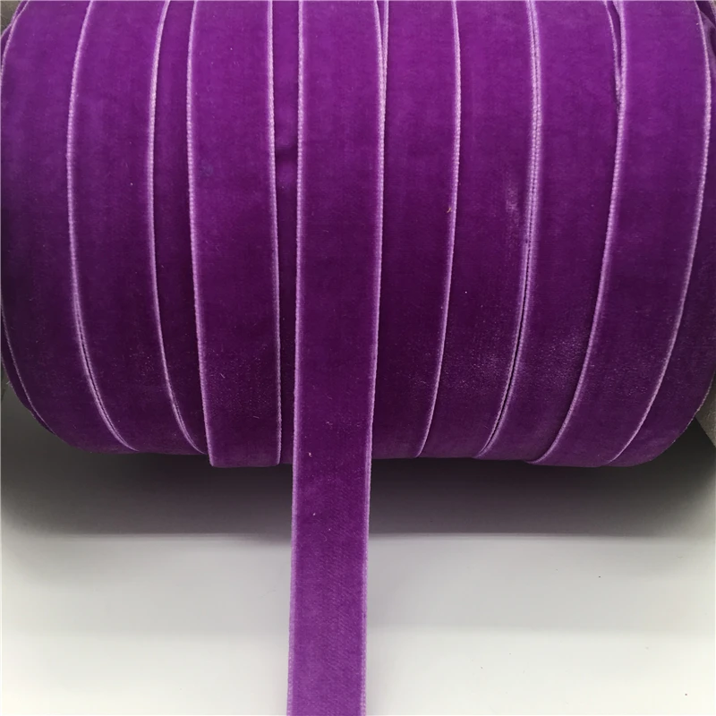 

5Yards/lot 5/8" 15mm Purple Soft Velvet Ribbon Headband Clips Bow Wedding Christmas Decoration