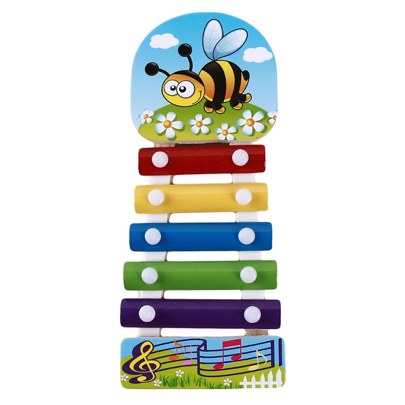 Деревянная детская игрушка 5 тон пять-тон рука стучит пианино Развивающие игрушки для детей музыкальное просвещение преподавание игрушка подарок - Цвет: Bee