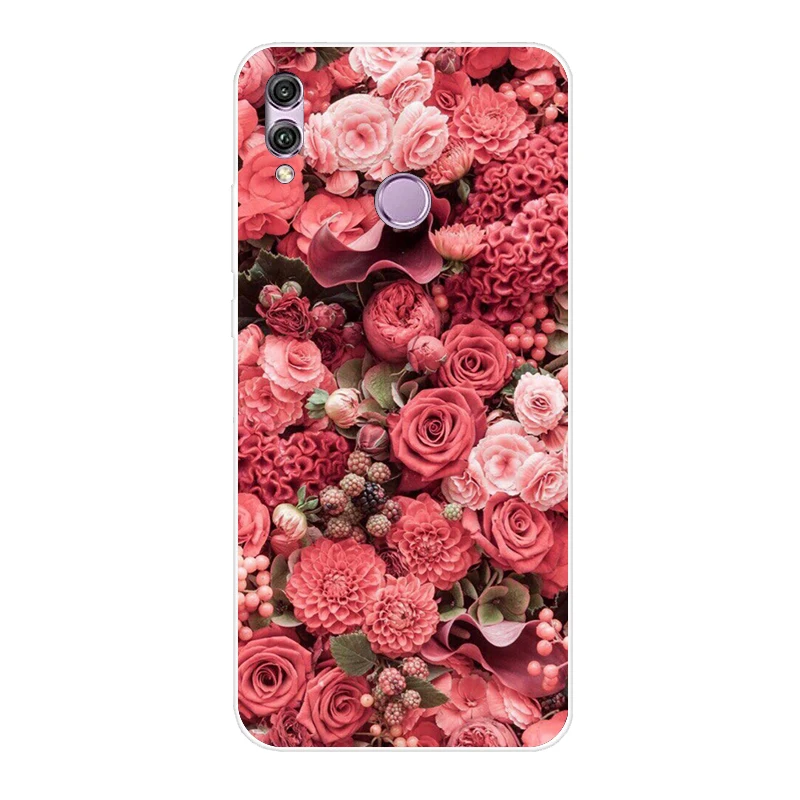 Силиконовый чехол для huawei honor 8c 8x, милый бампер с принтом, чехол для huawei honor 8 C X, Fundas Coque, задняя крышка для телефона