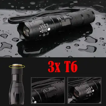 

3 X T6 LED Zoomable 15000LM Flashlight Waterproof Torch Light Lamp 18650 Adjustable Focus