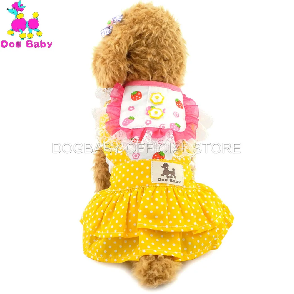 DOGBABY/платье для маленькой собаки 100% хлопок летние платья питомцев в горошек