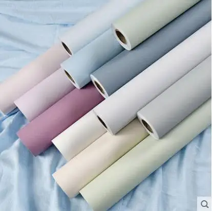 

Wallpaper self-adhesive bedroom warm wallpaper waterproof solid color bedroom wall sticker furniture renovation stickers