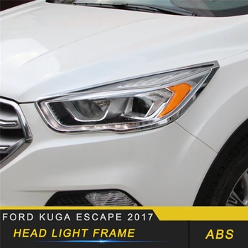 

For Ford KUGA Escape 2017 2018 Head Light Frame Cover Trim Frame Sticker Exterior Accessories