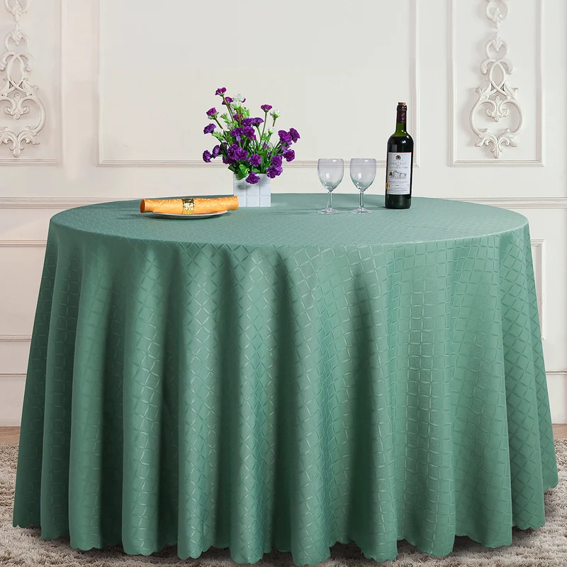 Green Coffee Color Modern Simple Tablecloths Restaurant Banquet Table Cloth Multi function Round