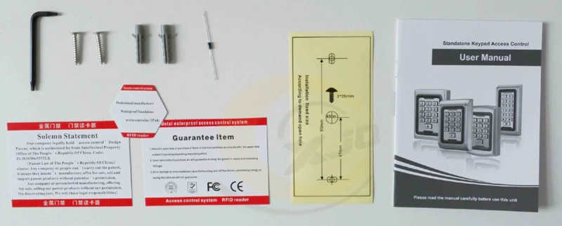 XJQ 2000 пользователей IP68 RFID цифровая клавиатура с подсветкой Металл водонепроницаемый Автономный контроль доступа, поддержка карты, PIN, карта+ PIN