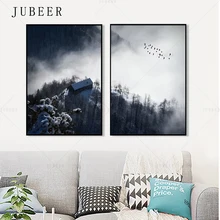 

Forest Canvas Painting Landscape Poster Cloud Sea Wall Art Prints Modern Home Decoration Picture for Living Room Nordic Style