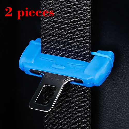 Car Safety Belt Buckle Silicon Protector Anti-Scratch Seat Belt Buckle Clip Interior Accessories for BMW VW Audi Toyota - Название цвета: 2 pieces