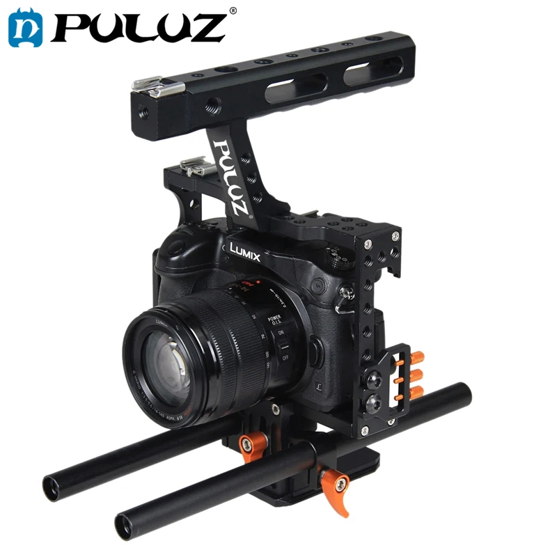 

PULUZ Camera Stabilizer For Sony ILCE-7 Camera Cage Aluminum Alloy Handle Stabilizer For Panasonic Lumix GH4 Stabilizer