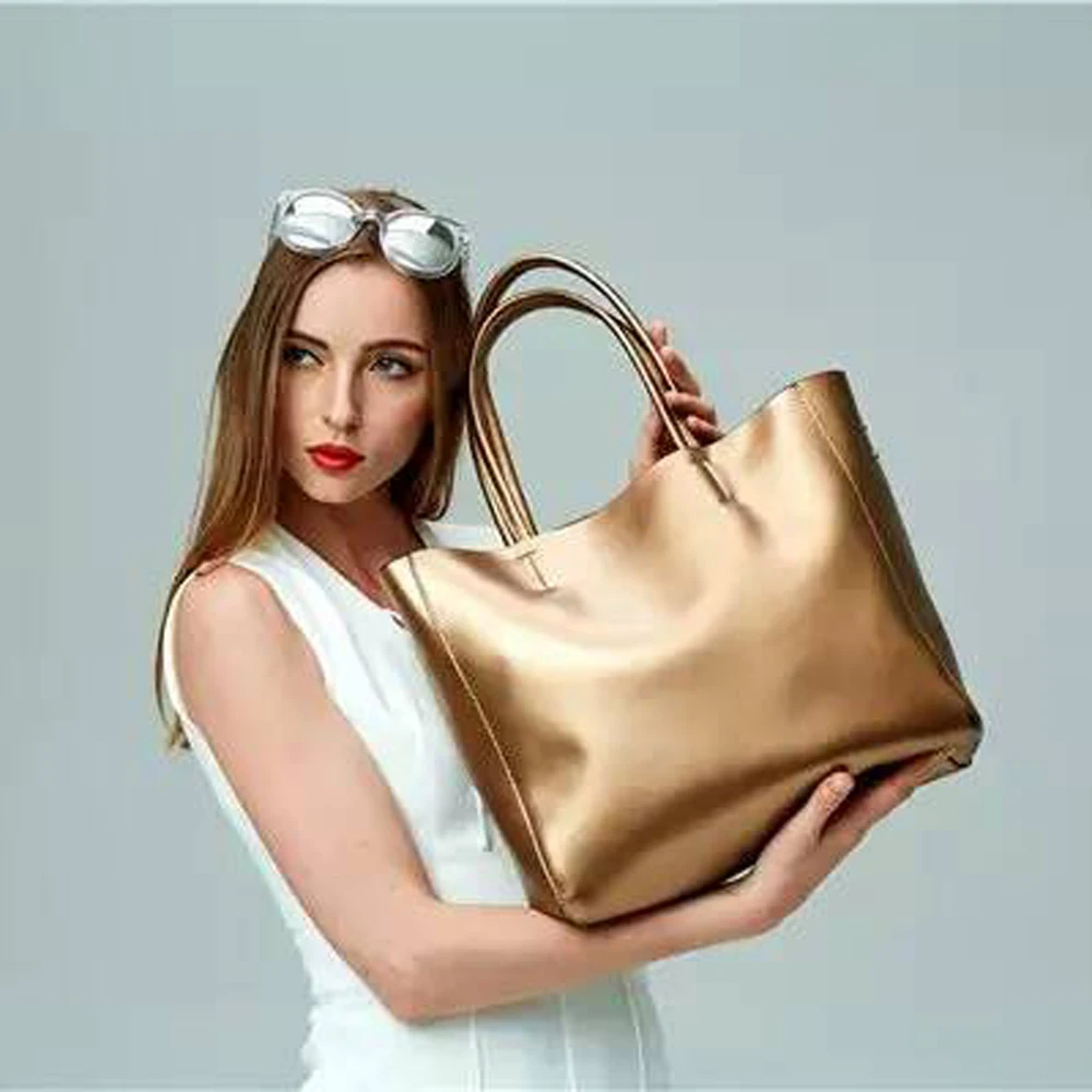 

HOT LUXURY Style Genuine Leather Women Shoulder Bag Famous Designer Cowhide genuine leather handbags Skin Bucket Bag Bolsos