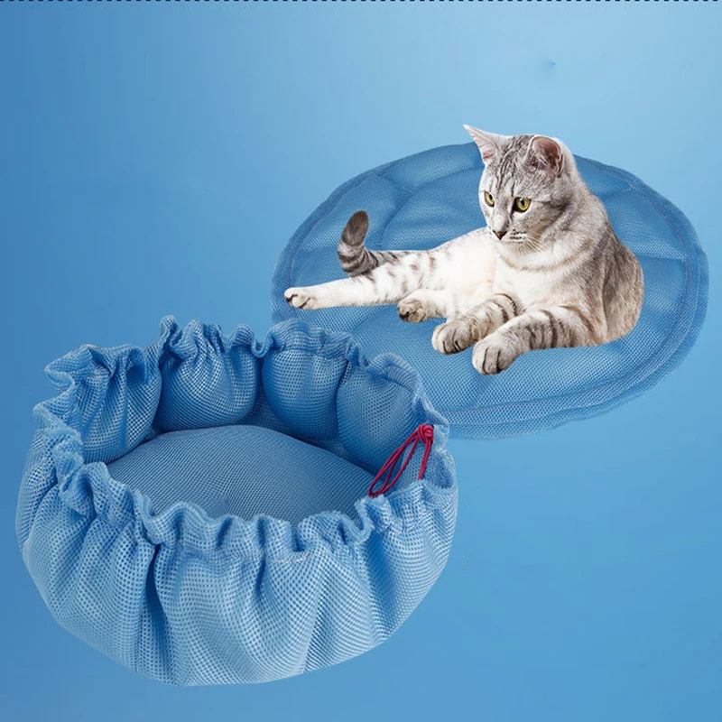 

Double Purpose Small Dog Cat Cushion Breathable Mesh Pet Cat Bed Pad Outdoor Portable Doggy Cat Bed Mat Puppy Cat Nest Washable