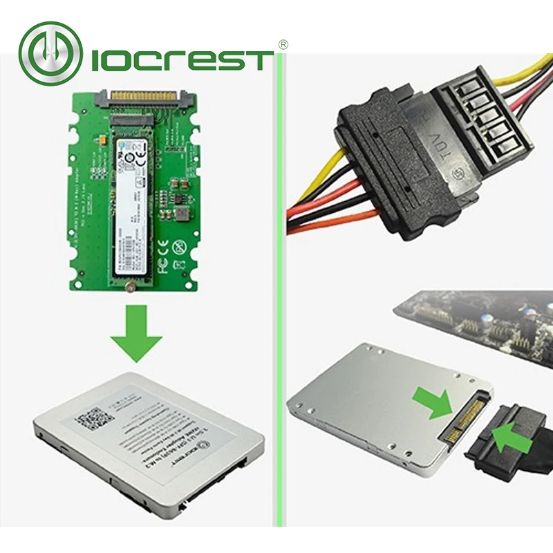 IOCREST U.2 SFF-8639 To M.2 NVMe PCI-e I/F SSD