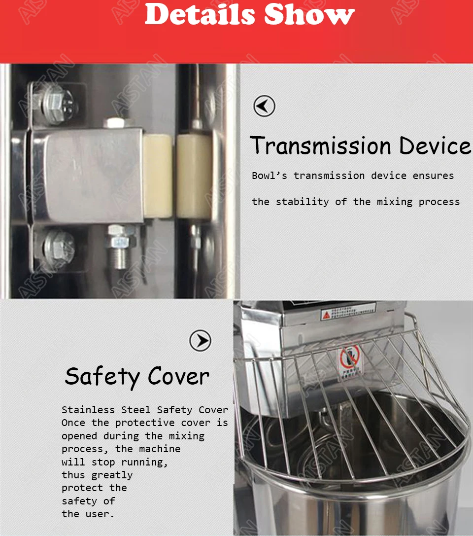 SSD20 20L/30L electric commercial 2-speed spiral dough mixer food mixer machine