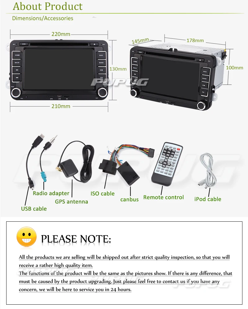 Best System USB Android 5.1 Car DVD Player Can Bus 4-CORE APP Auto For VW Volkswagen Autoradio GPS NAVI Radio Stereo 1080P Bluetooth 7