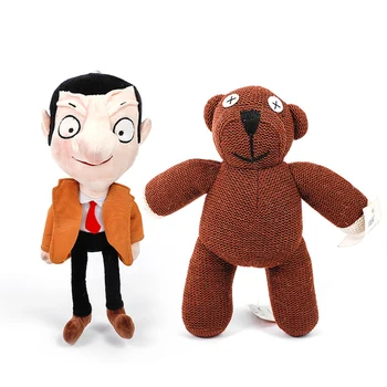 

2pcs/lot Kawaii Mr Bean Teddy Bear Plush Cute Stuffed Toy Mr.Bean Toys Present for Children Kids Christmas Gifts