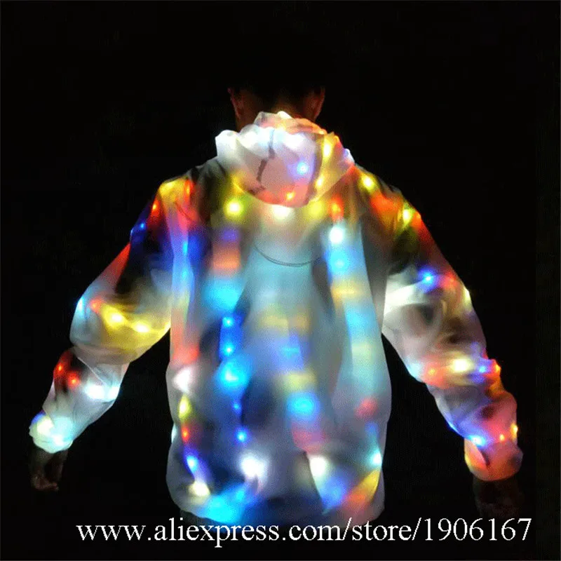 New Design Led Luminous Light Dance Costume Led Light Up Men Party