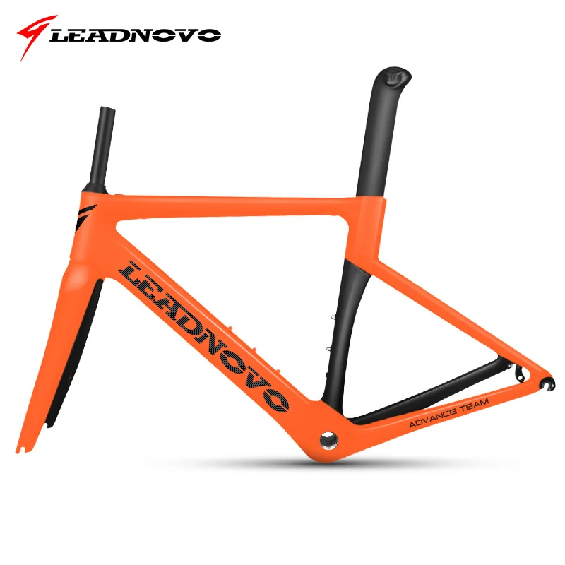 

NEW carbon road frame inner cable Di2&Mechanical racing bike carbon road frame+fork+seatpost+headset carbon road bike LEADNOVO